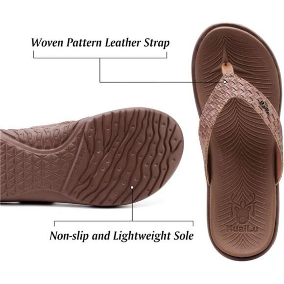 Womens Flip Flops Yoga Mat Sandals Arch Support Slip On Summer Walking Shoe - Picture 4 of 7